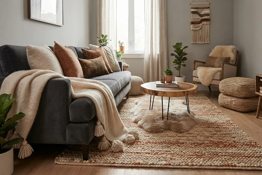 Layer Warm Textiles Rugs, Throws, Pillows