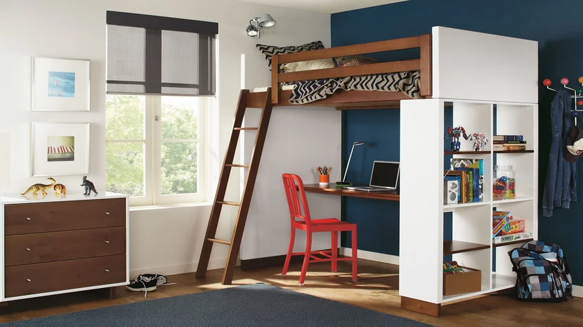 Loft Bed With Workspace Below