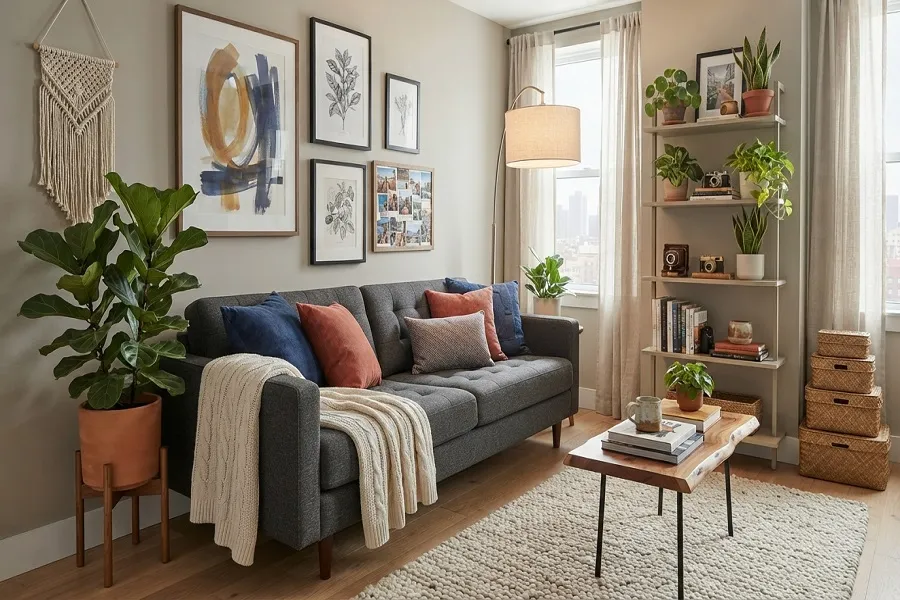 Personal Touches Art, Plants, and Greenery