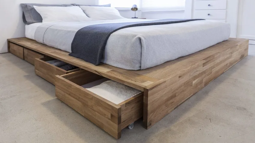 Platform Bed With Hidden Storage